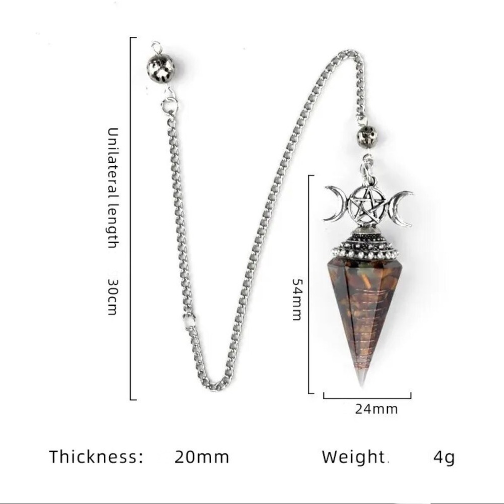$4 AMETHYST PENDULUM TRIPLE MOON GODDESS. NEW. $4 WHEN BUNDLED WITH 3 OR MORE IT - Picture 3 of 16